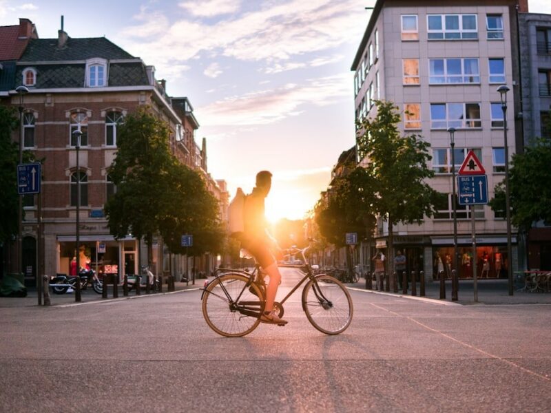fiets in stad